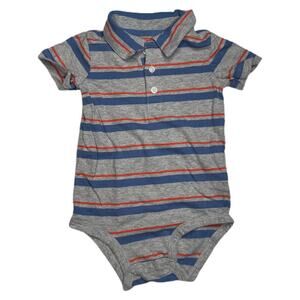Carter’s Stripe Short Sleeve Polo Bodysuit